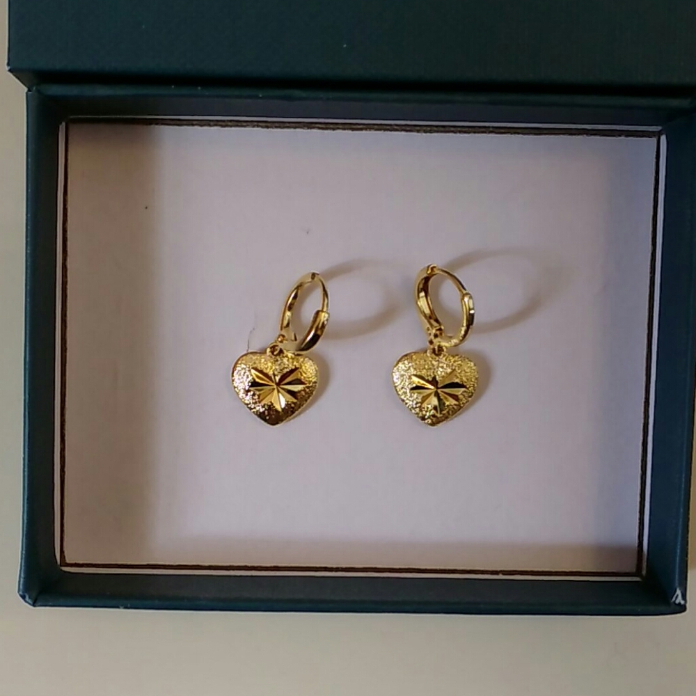 NWOT Gold-filled Heart Earrings